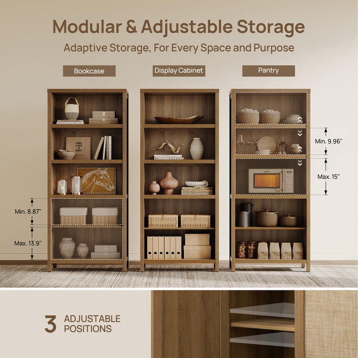 Savanna 5 Shelf Bookcase, 70.9Inch
