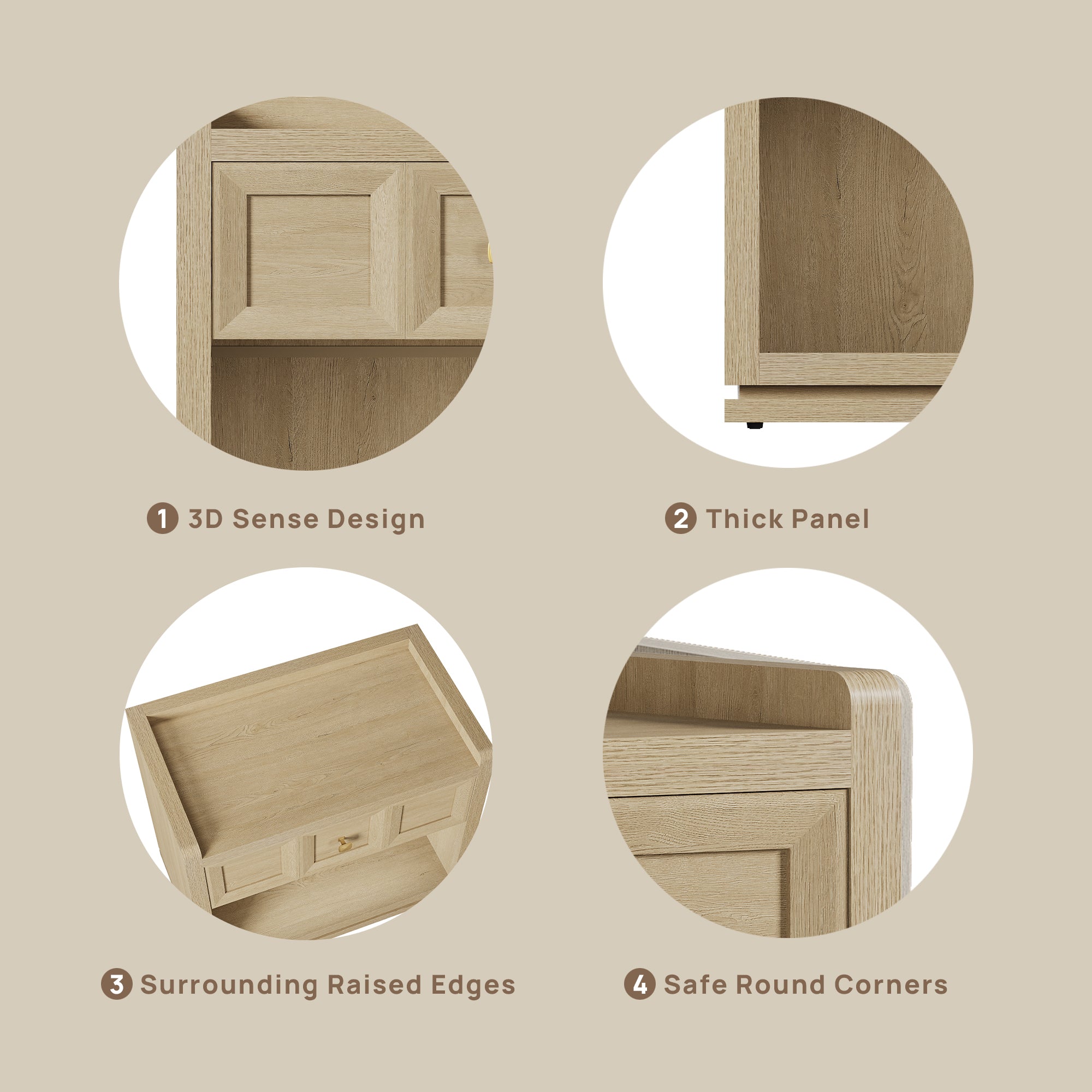 Helio 1-Drawer Nightstand Set of 2