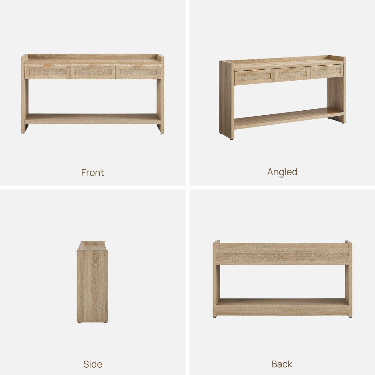 Savanna Rattan Console Table, 32'' Tall, Set of 2