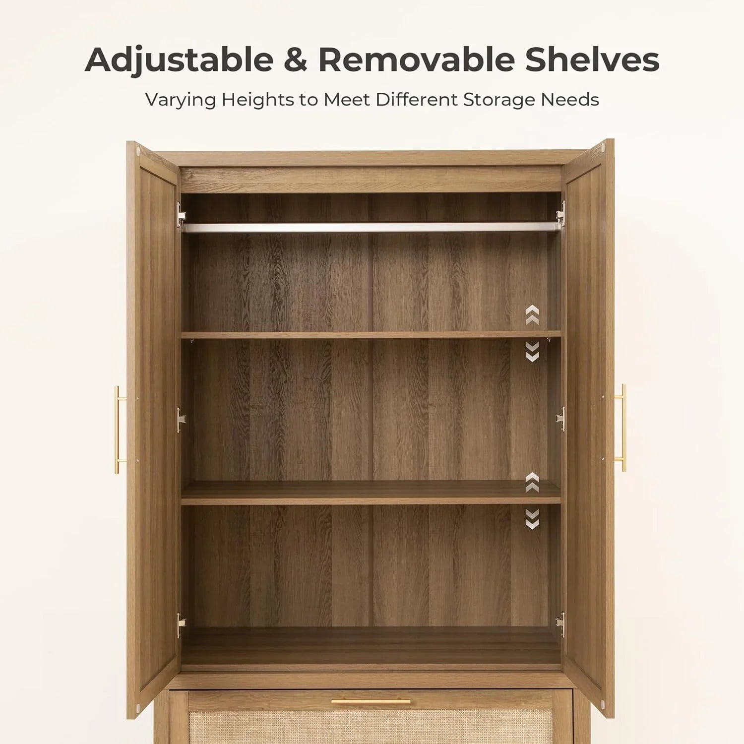 Savanna Dresser, Wardrobe and Nightstands with Charging Bedroom Set