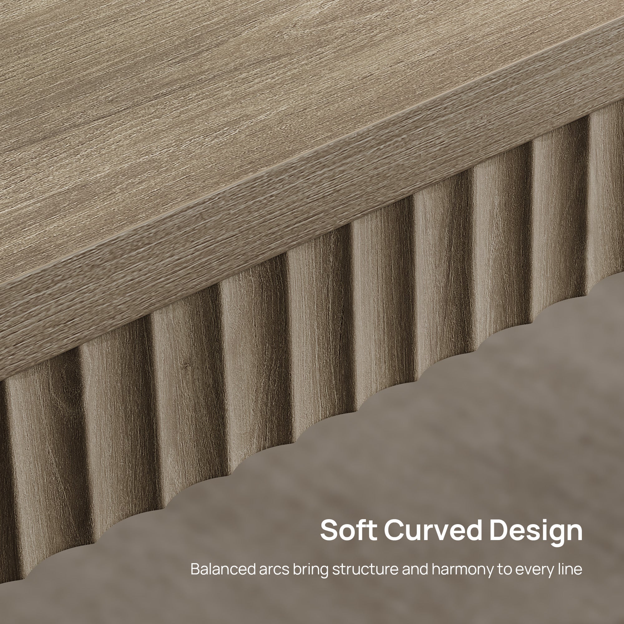 Cas Fluted 2-Tier Console Table, 47.3-Inch Wide