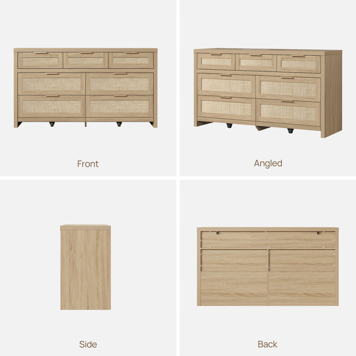 Savanna 53'' W Bedroom Dresser with Drawers, Set of 2