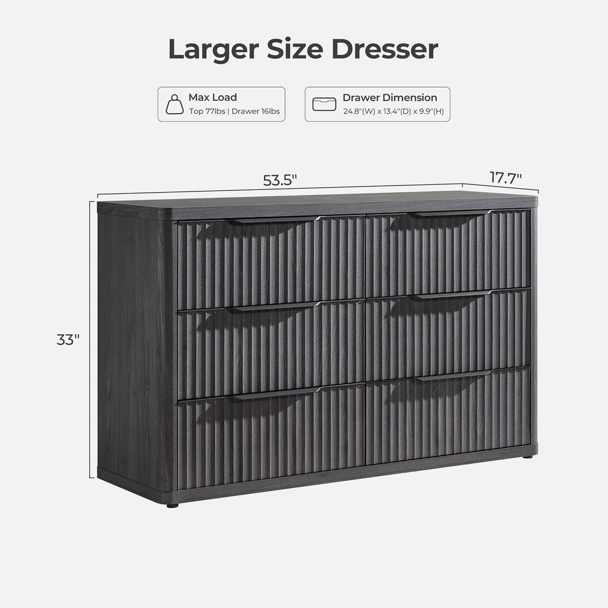 Cas Chest of 6 Drawers, Set of 2