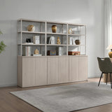 Stria Book Shelf with Doors, Set of 3