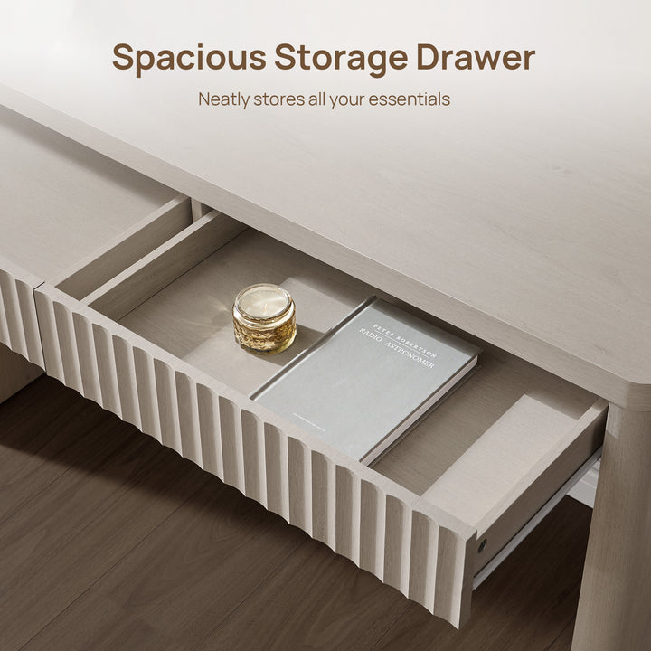 Cas Computer Desk, Fluted Style