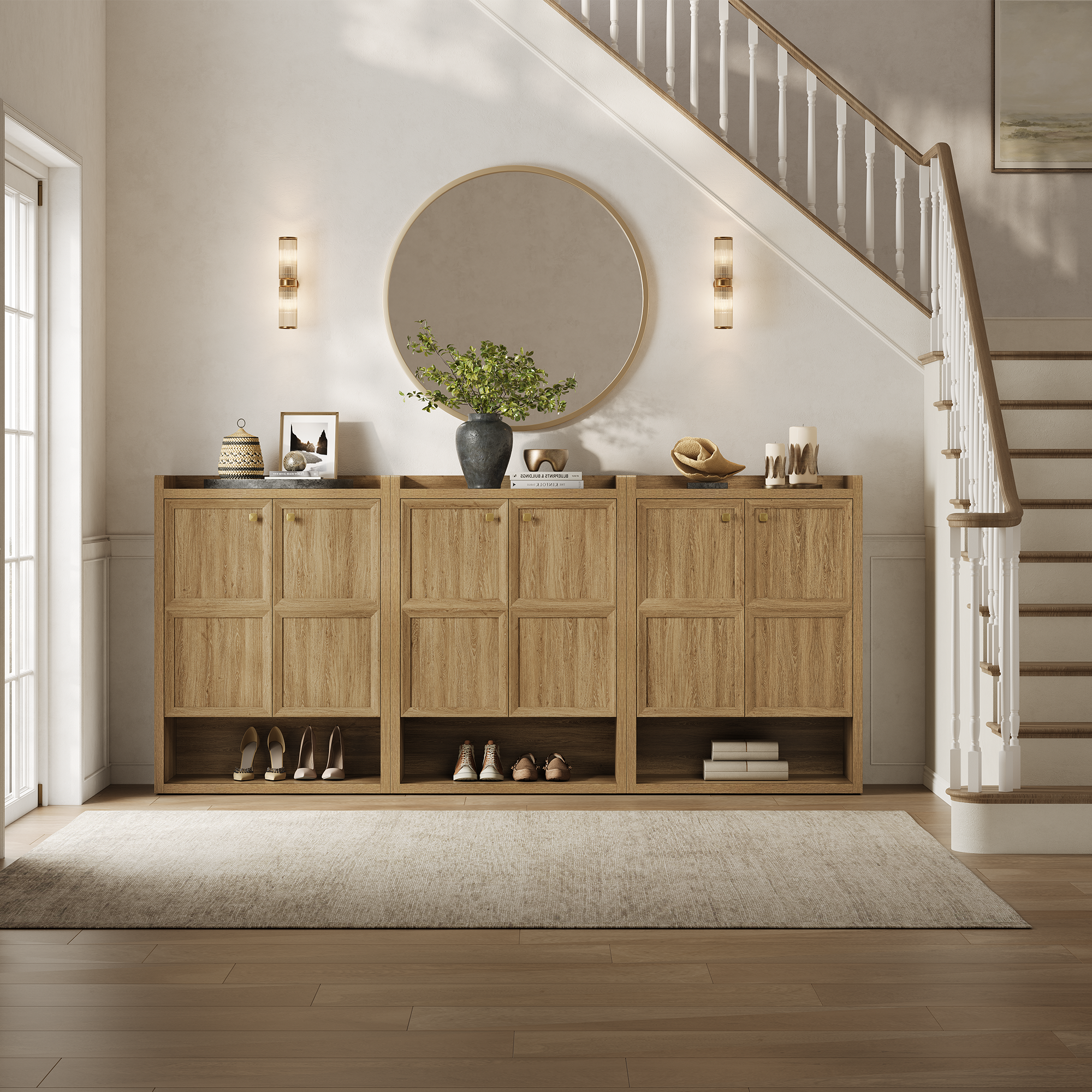 Helio 2-Door Shoe Cabinet, 24 Pairs