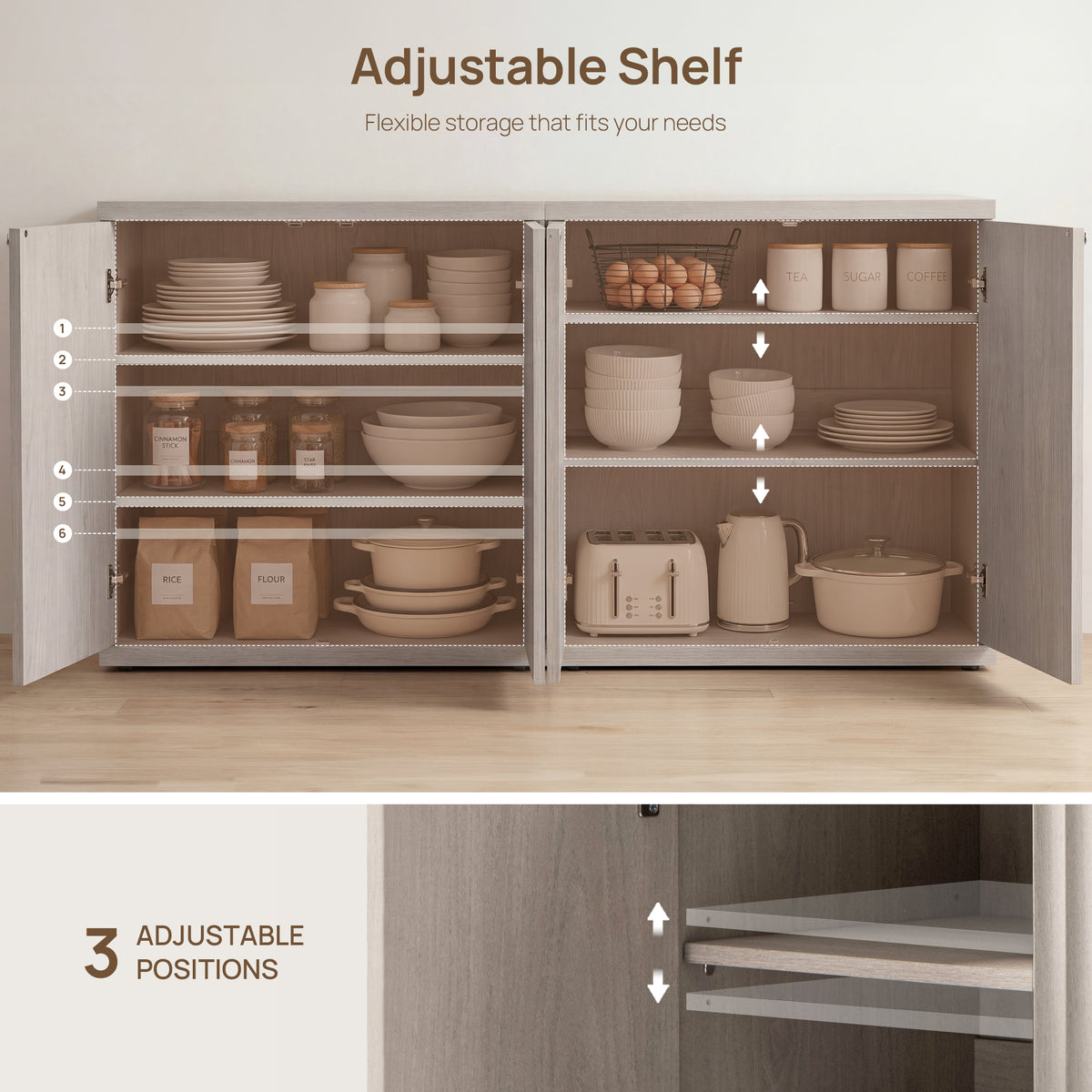 Stria Sideboard Cabinet with 2 Doors