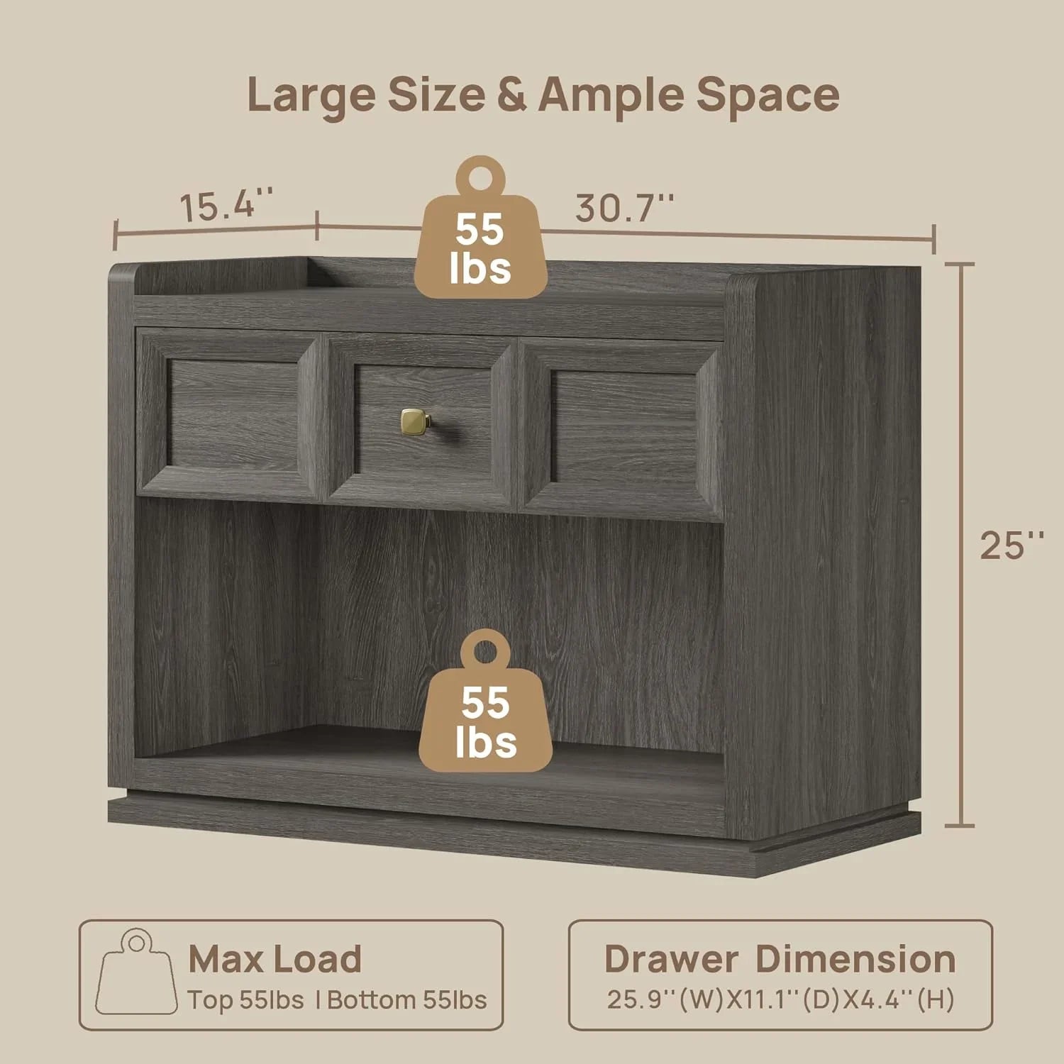 Helio Side Table, 31 Inch Wide