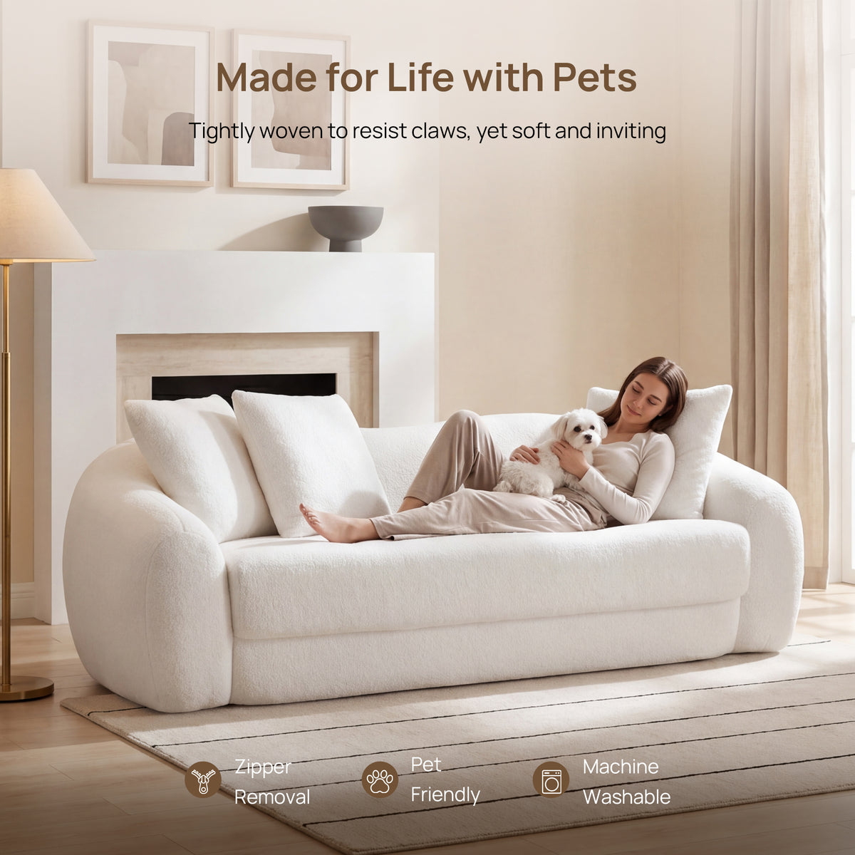 Nimbus White Sofa Couch