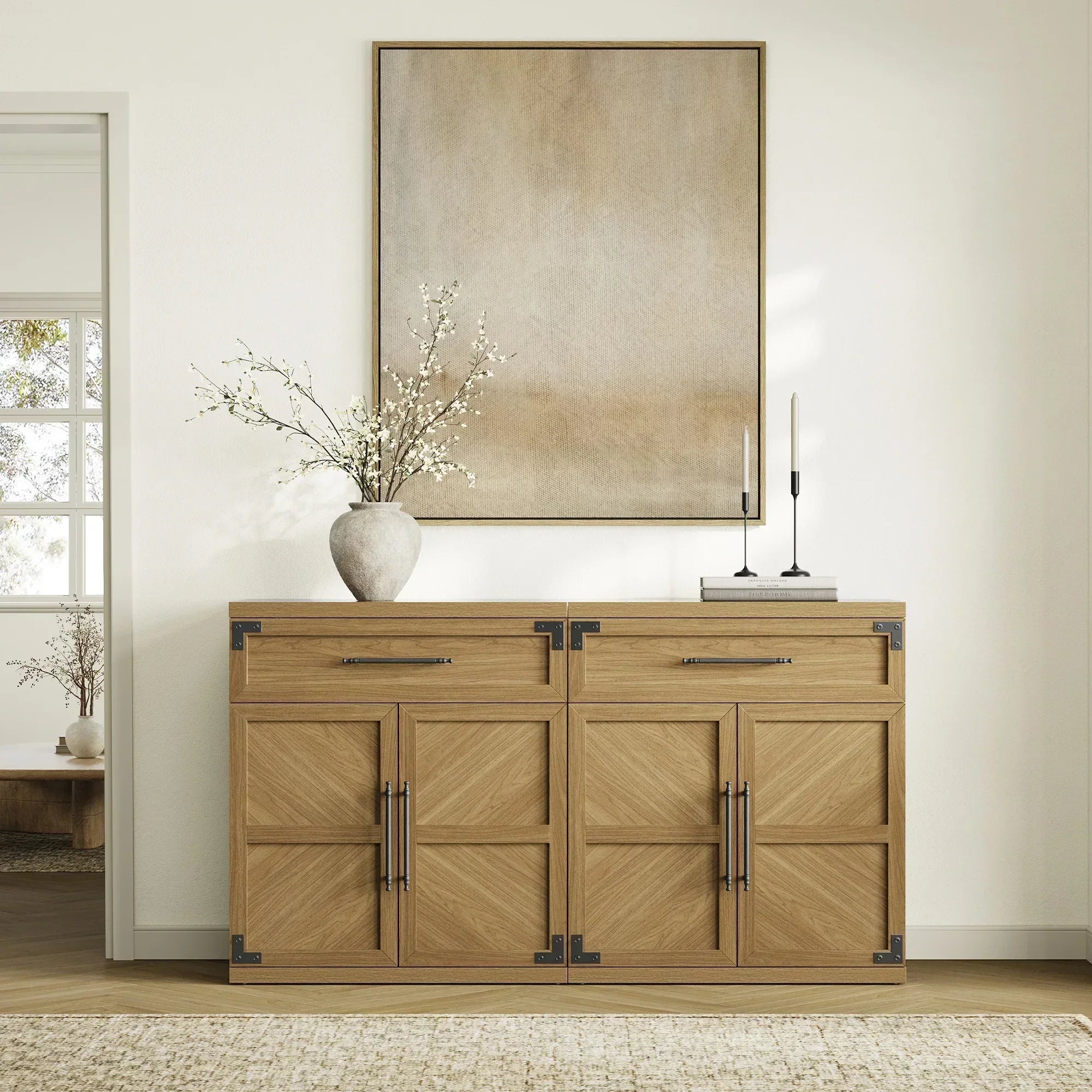 Willow Sideboard with 1 Drawer and 2 Doors for Living Room