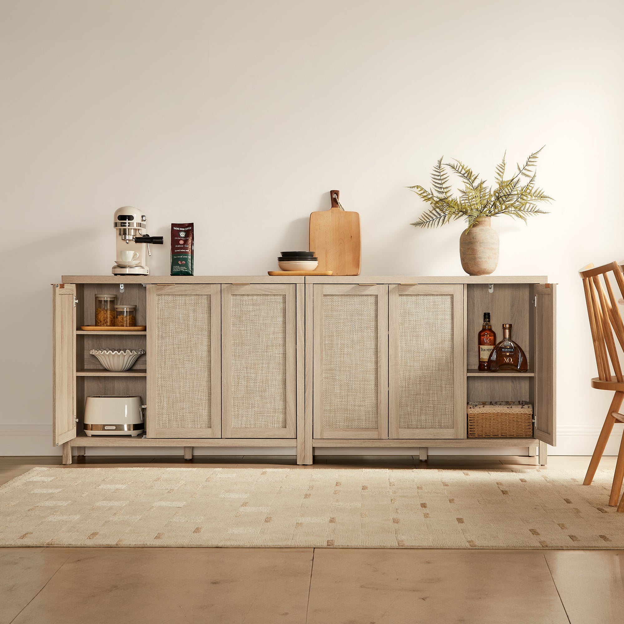 Savanna 43.5-Inch Wide Buffet Cabinet with Storage