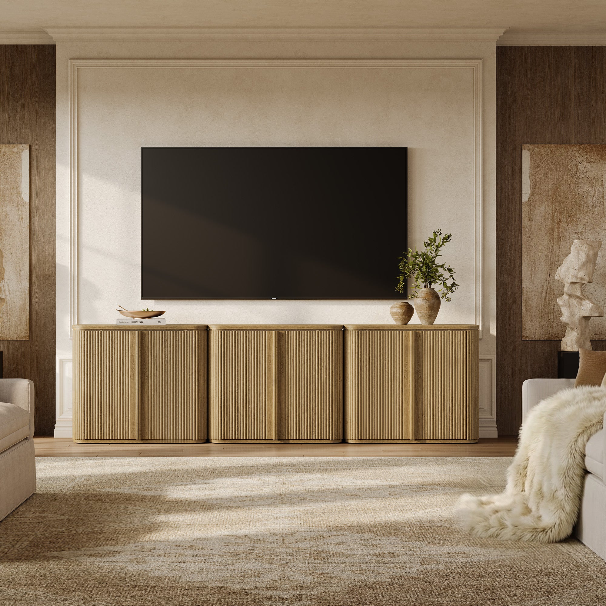 Ripple 2-Door Sideboard with Curved Edges