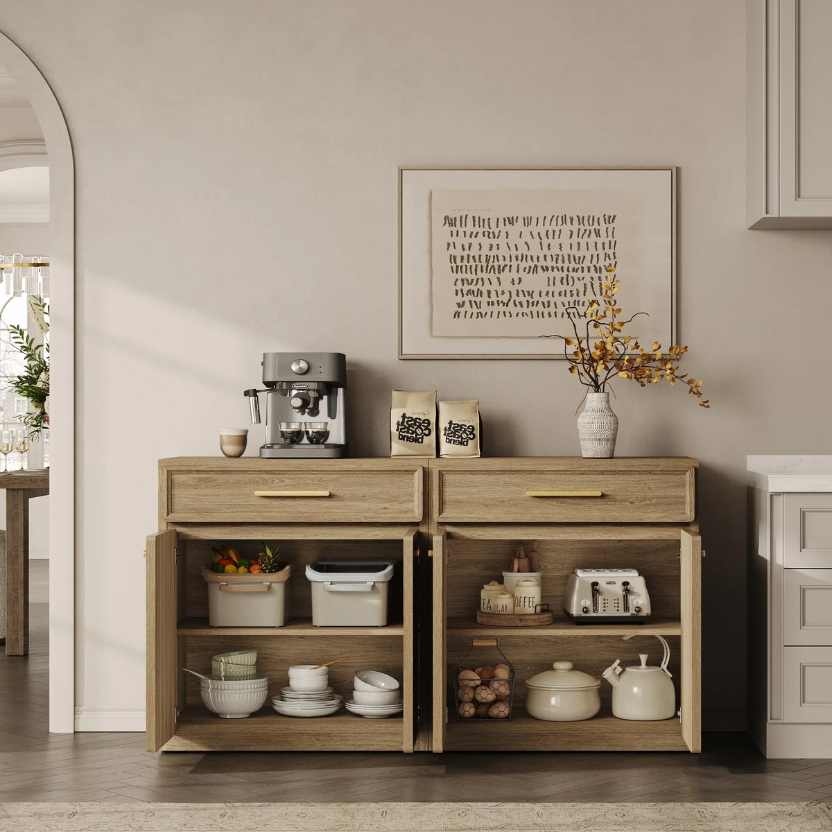 Crescent Sideboard with 1 Drawer
