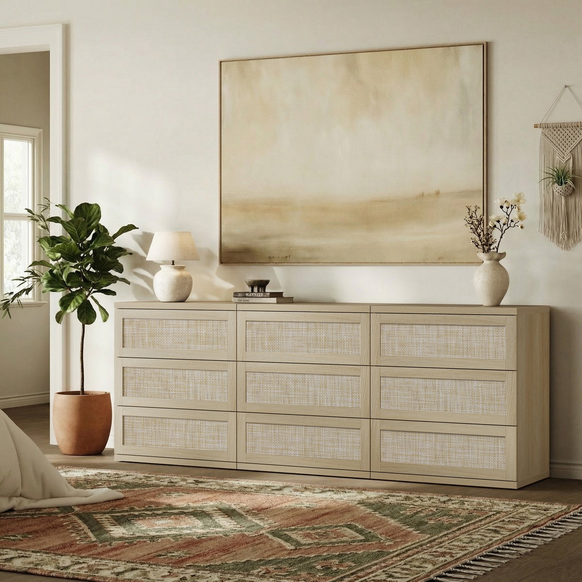 Zura Modular 9 Drawers Dresser, 31-Inch Tall