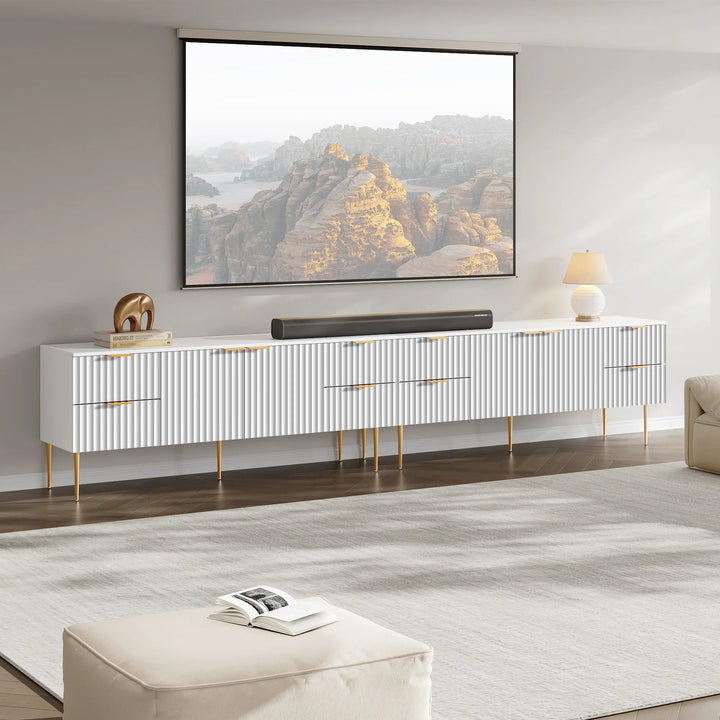 Opus Black TV Stand, Large Storage