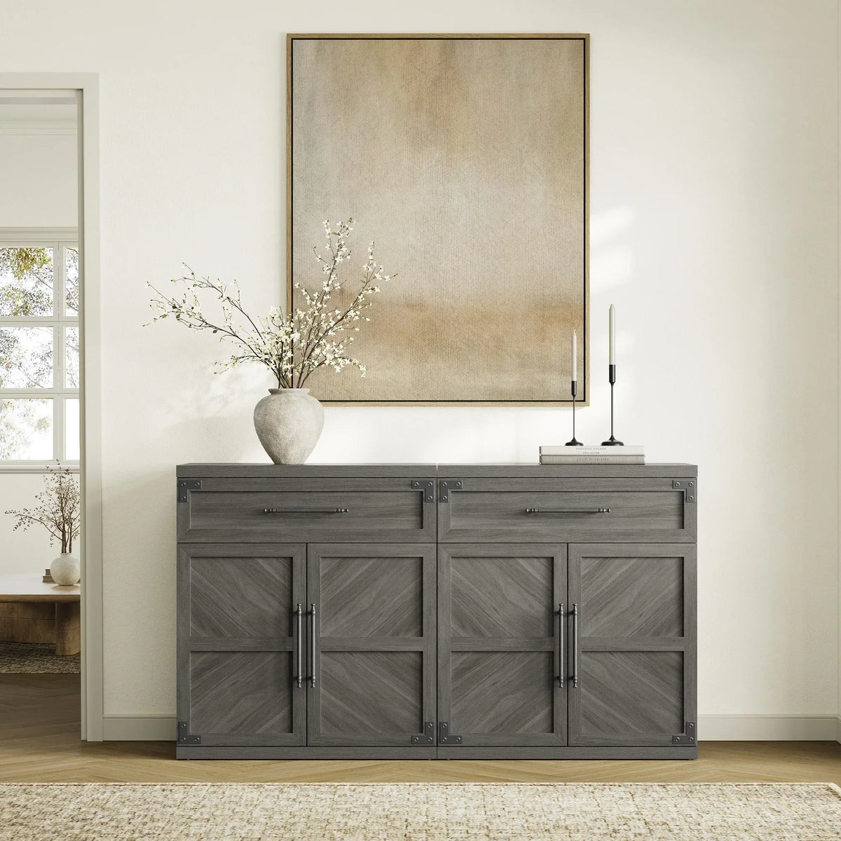Willow Sideboard with 1 Drawer and 2 Doors for Entryway