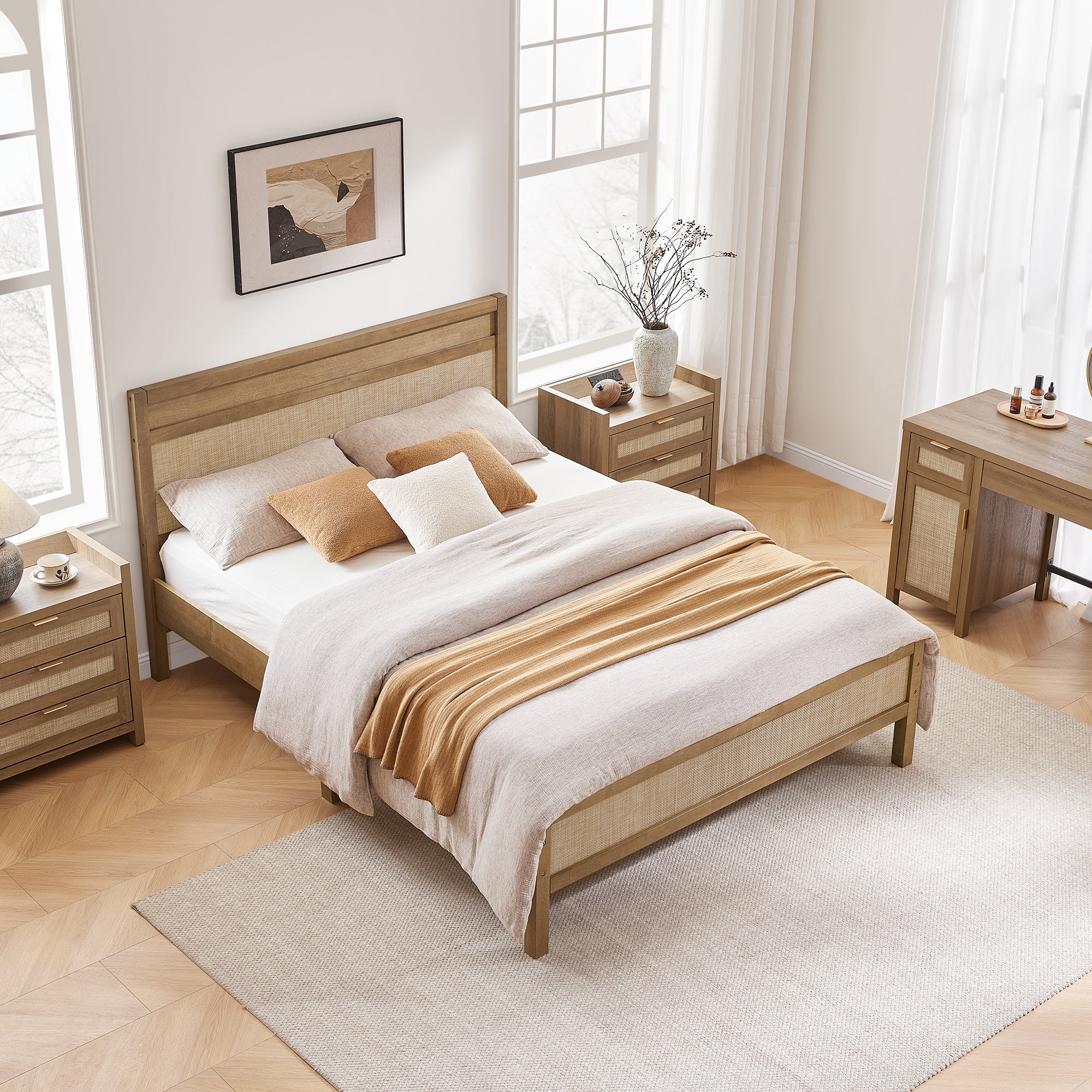 Savanna Queen Bed Frame with Headboard