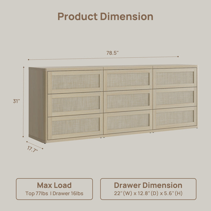 Zura Modular 9 Drawers Dresser