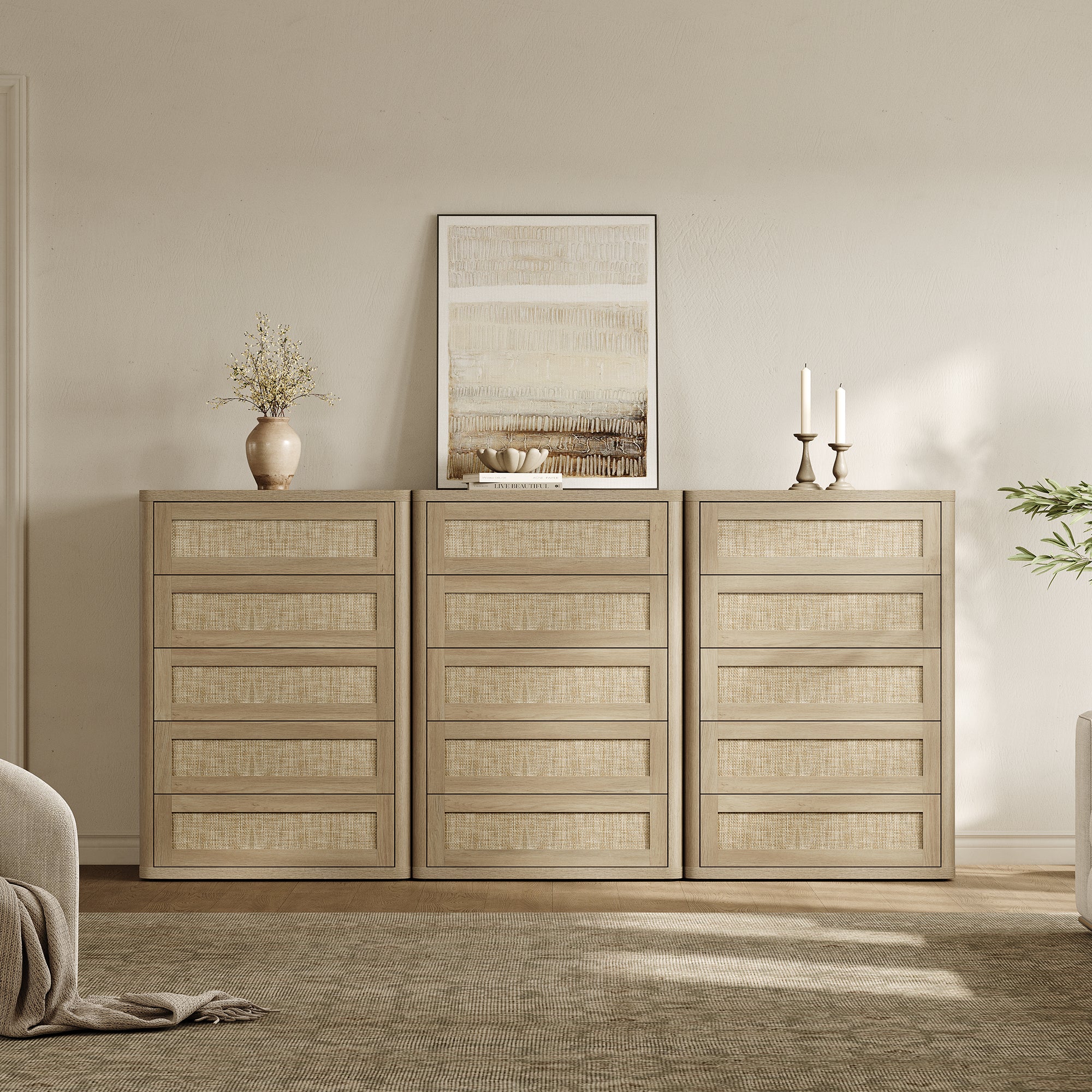 Zura Modern Dresser with 5 Drawers