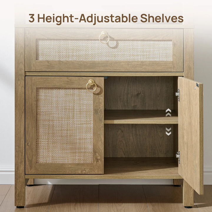 Terra 68.5Inch Bookshelf with Drawers