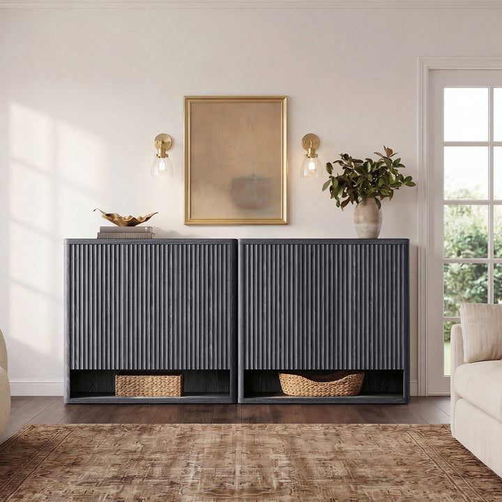 Cas Shoe Storage Cabinet with Doors, Set of 2