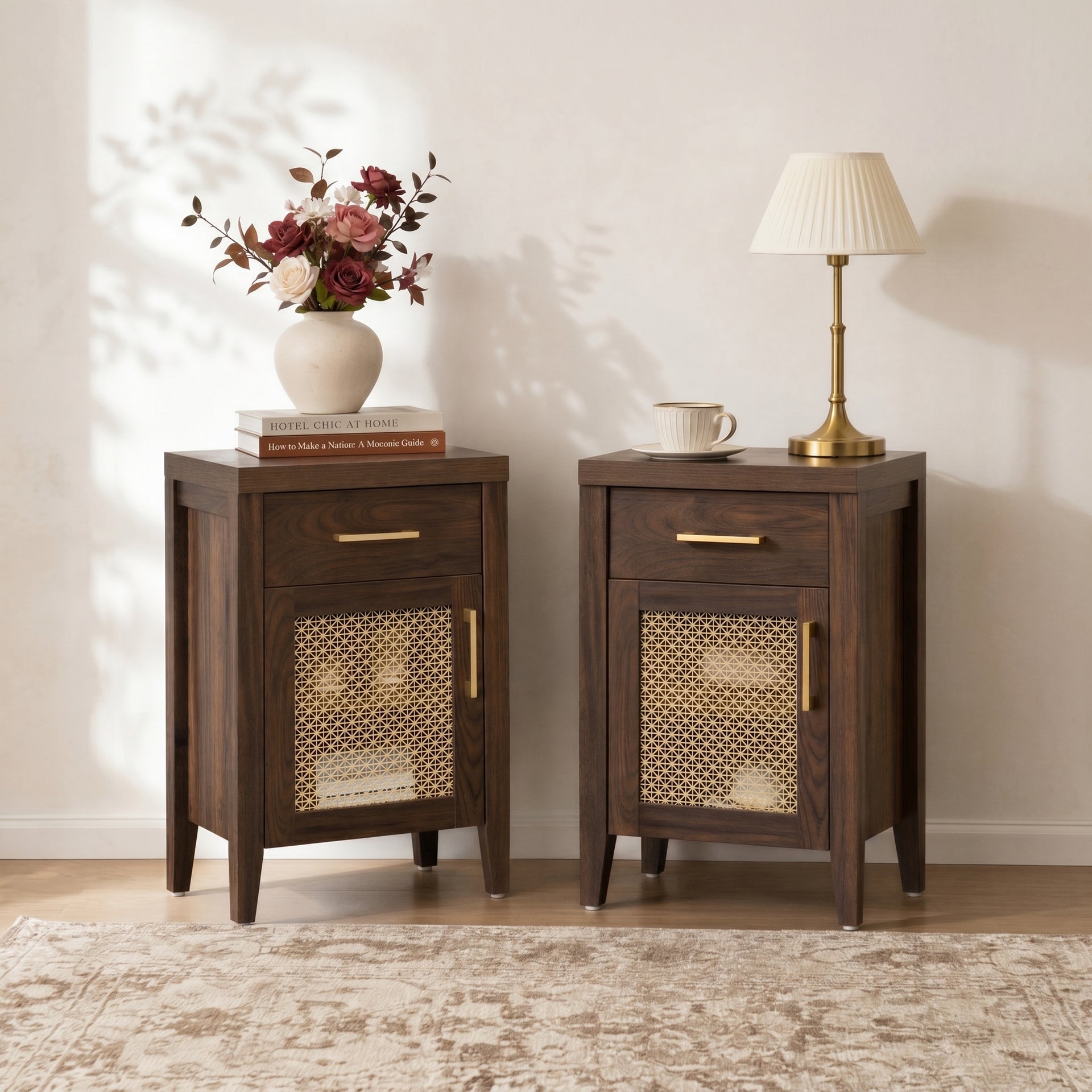 Andy Vintage Nightstand Storage