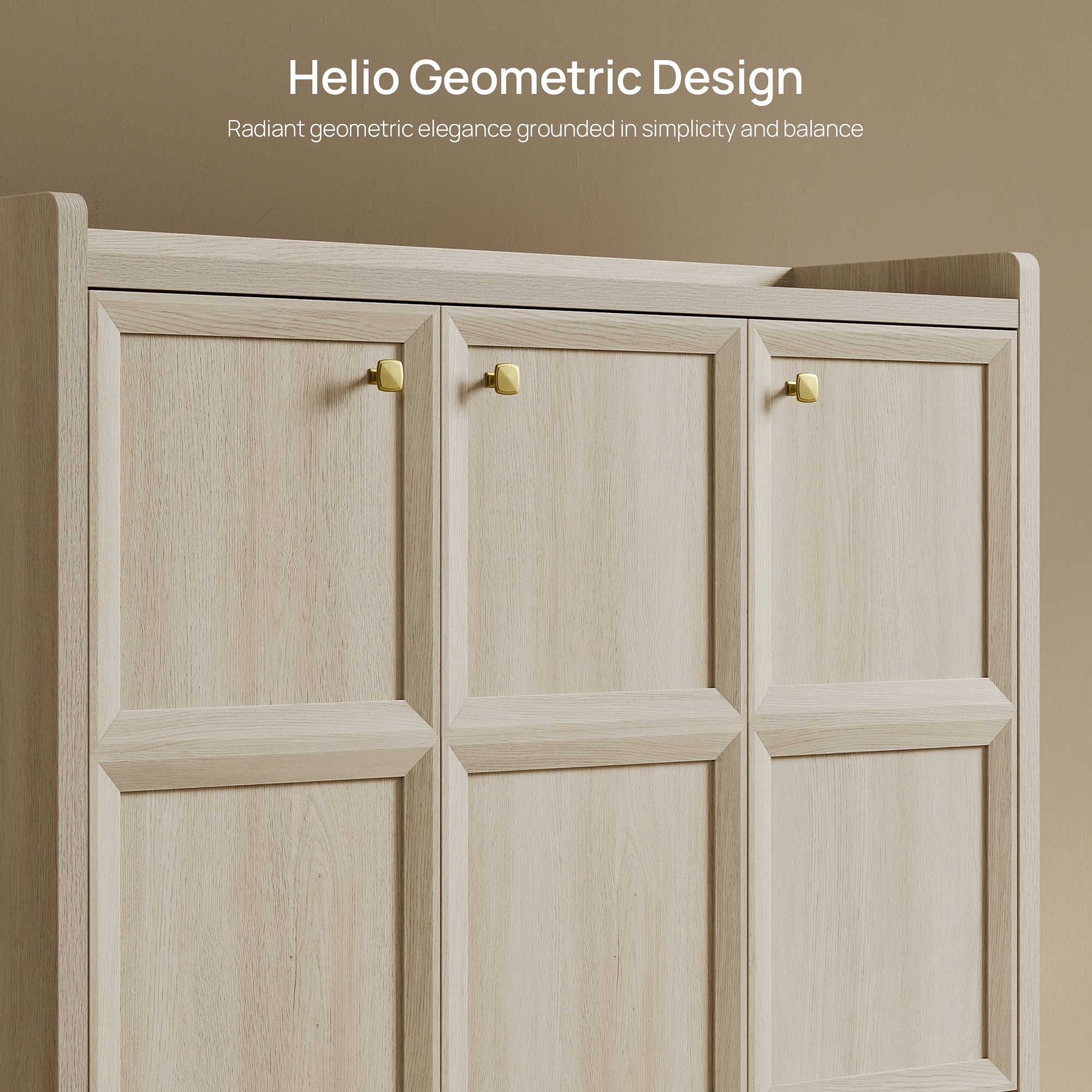 Helio 3 Doors Shoe Cabinet, Holds 26 Pairs
