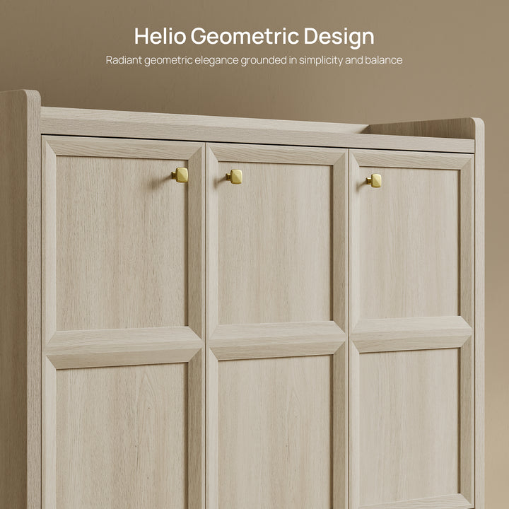Helio 3 Doors Shoe Cabinet, Holds 26 Pairs