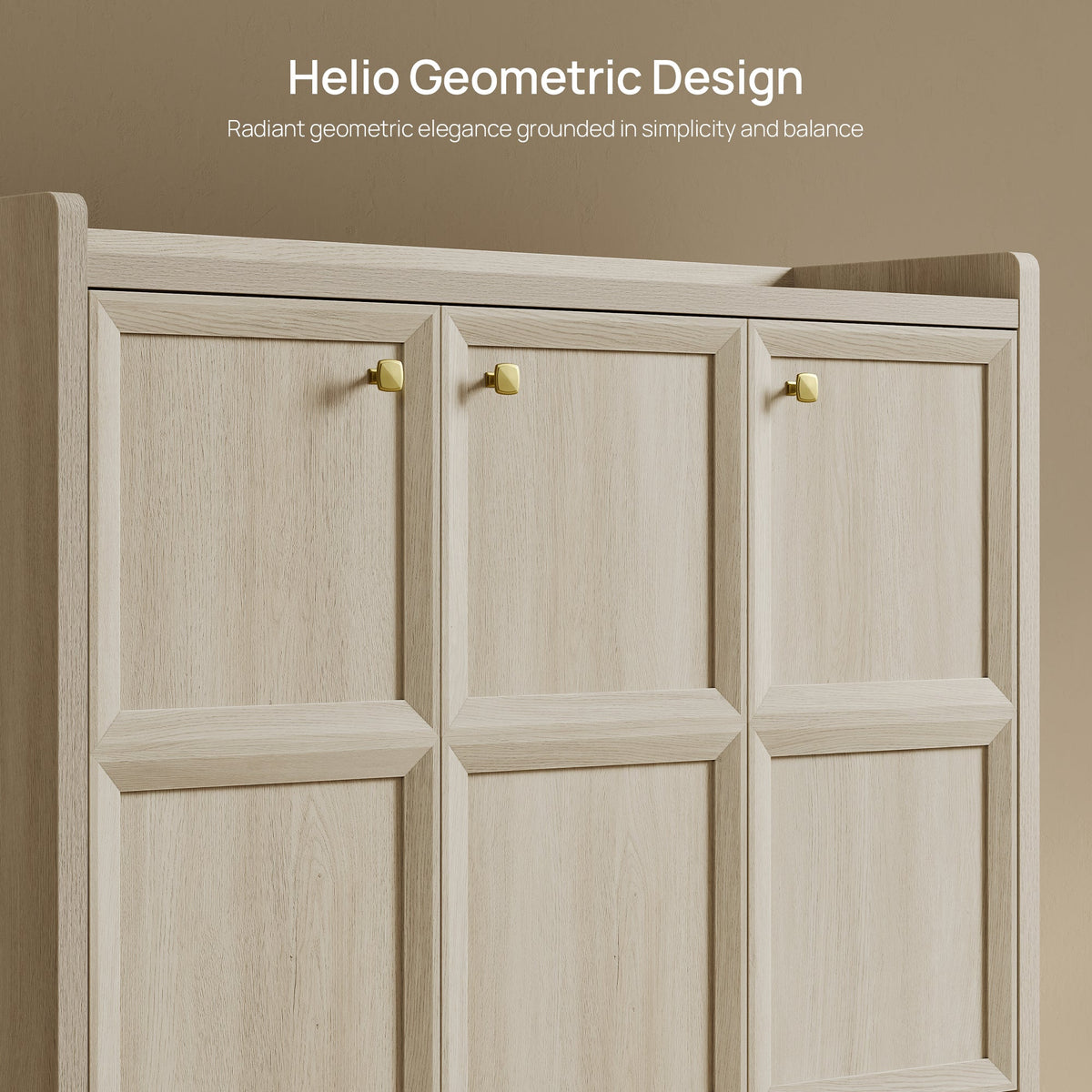 Helio 3 Doors Shoe Cabinet, Holds 26 Pairs, Set of 2