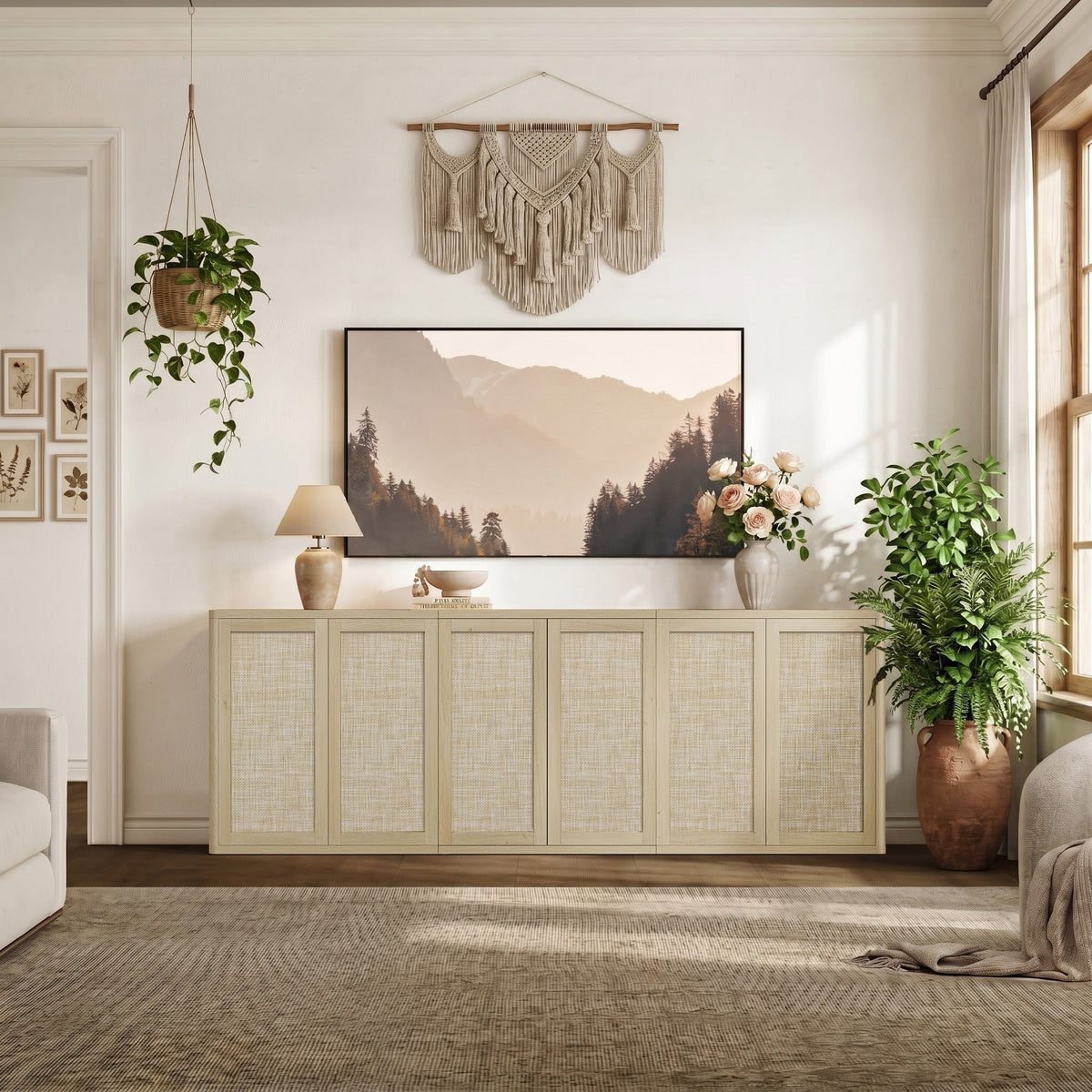 Zura Modular TV Console Set with Doors, Set of 3