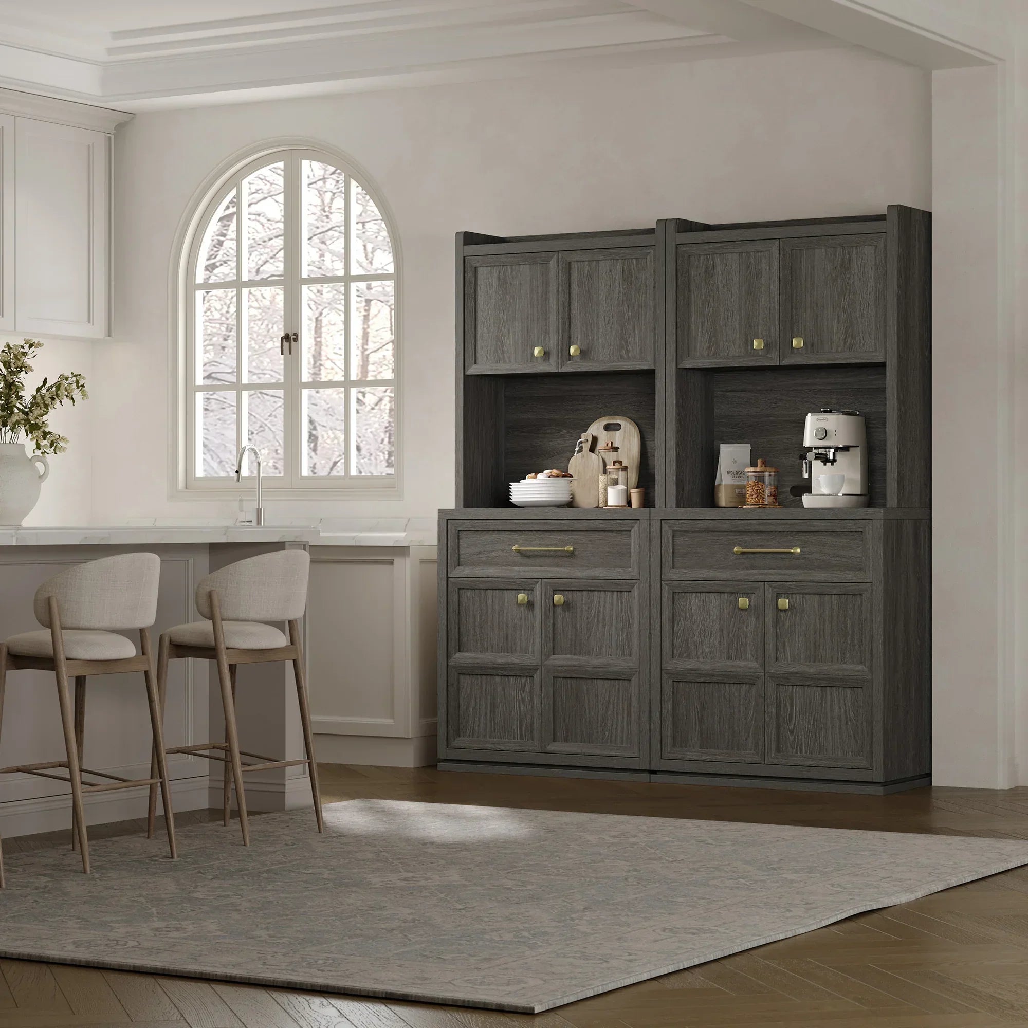 Helio Black Pantry Cabinet