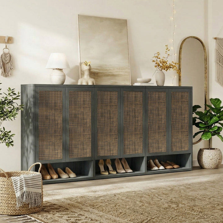 Zura Modular Shoe Cabinet with 6 Doors, 70 Pairs
