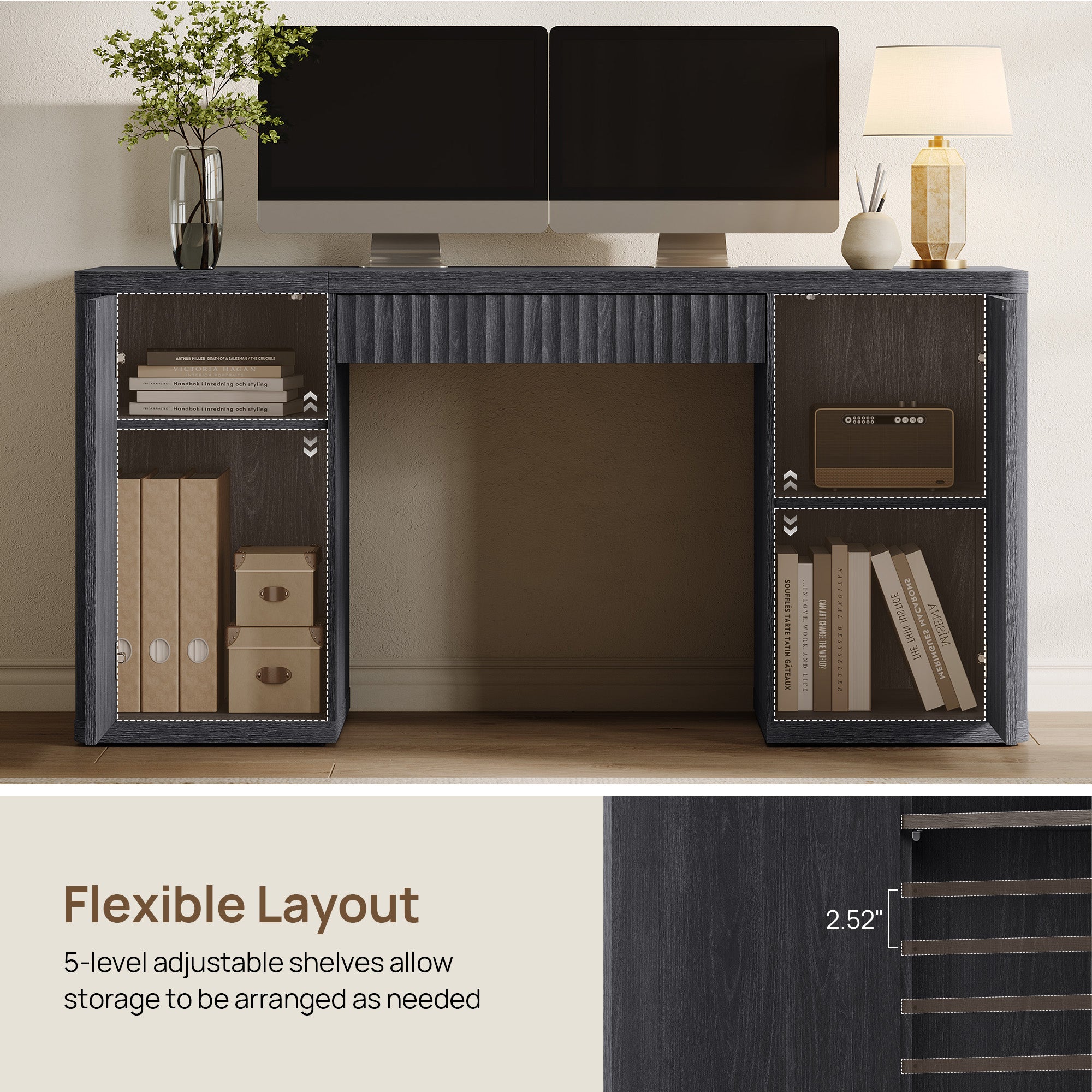 Cas Home Office Desk, Extra-Wide Desktop