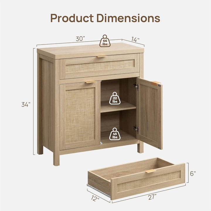 Savanna TV Stand with Drawer up to 100Inch TV - 3 Pieces - Black Oak