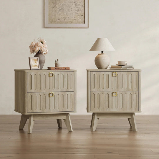 Domus Nightstand with Drawers, Set of 2