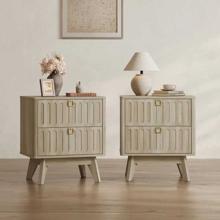 Domus Nightstand with Drawers, Set of 2