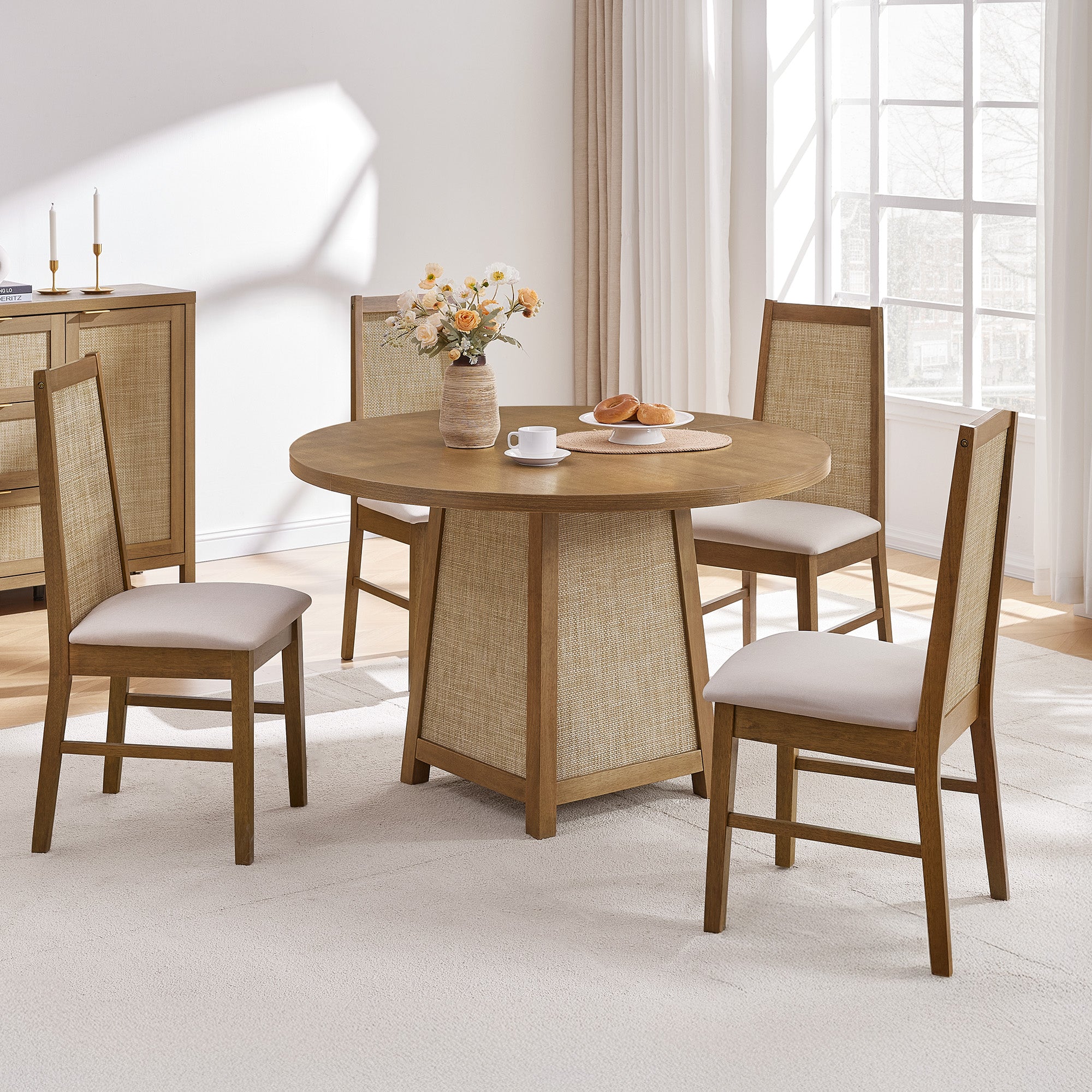 Savanna Modern Dining Chair, Solid Wood Frame