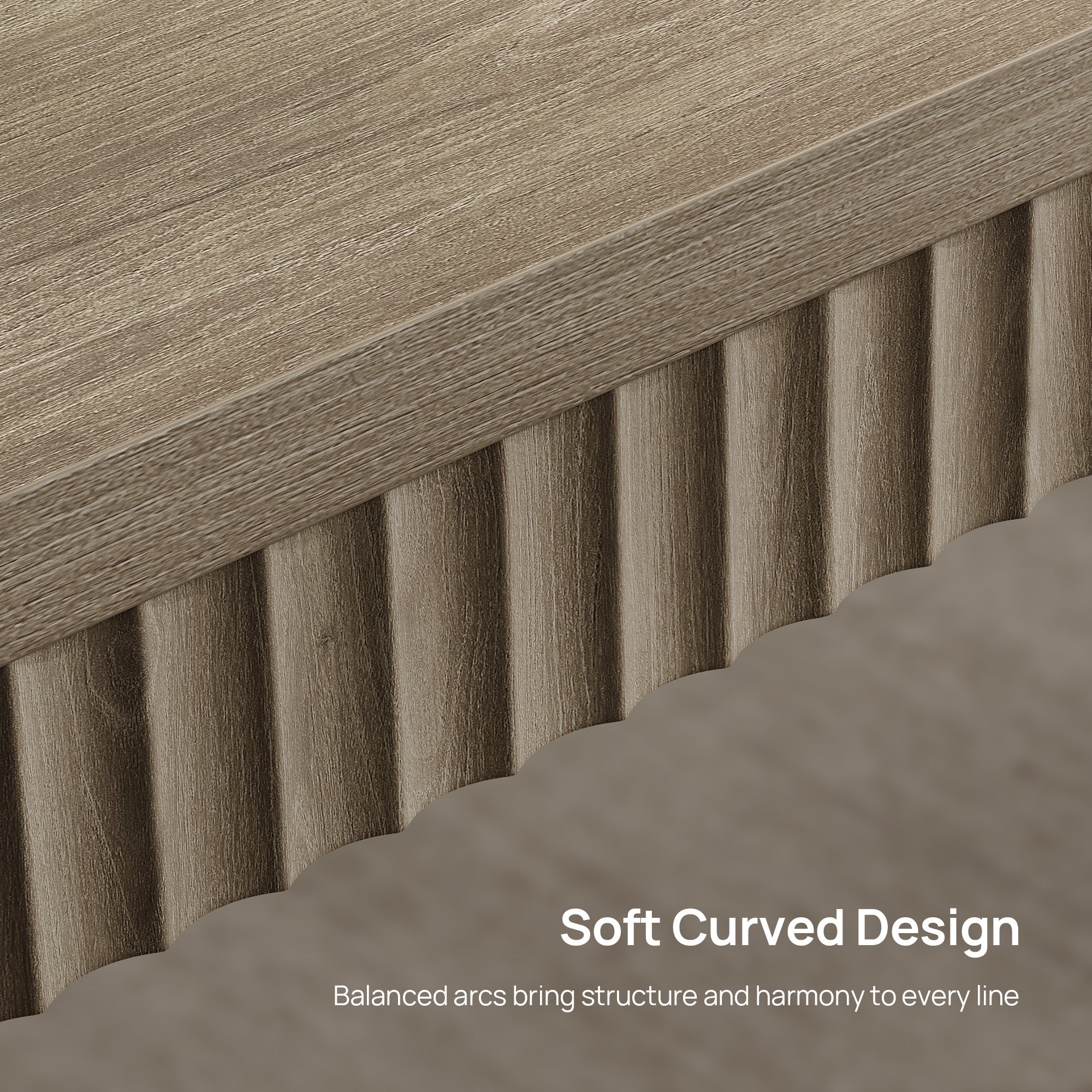 Cas Fluted 2-Tier Console Table, 47.3-Inch Wide