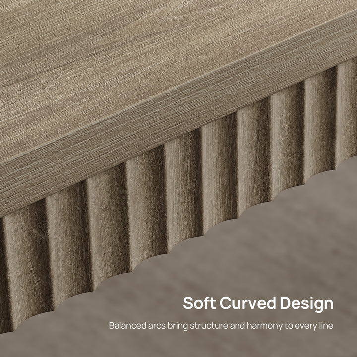 Cas Fluted 2-Tier Console Table, 47.3-Inch Wide