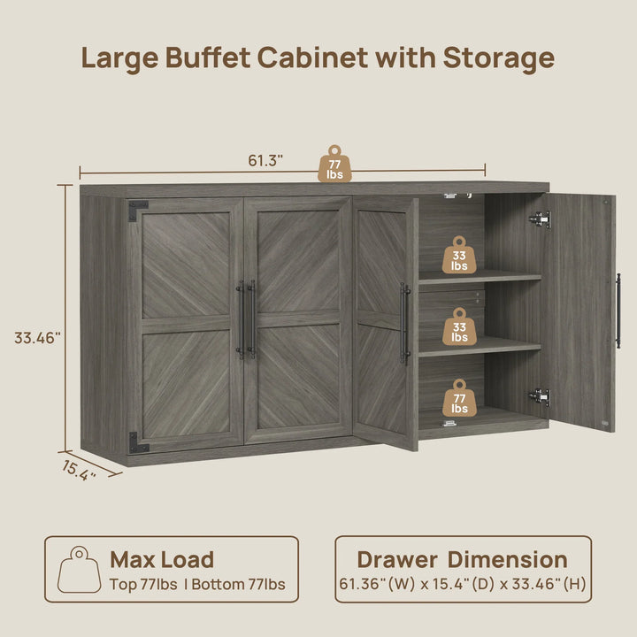 Willow Sideboard with 4 Doors
