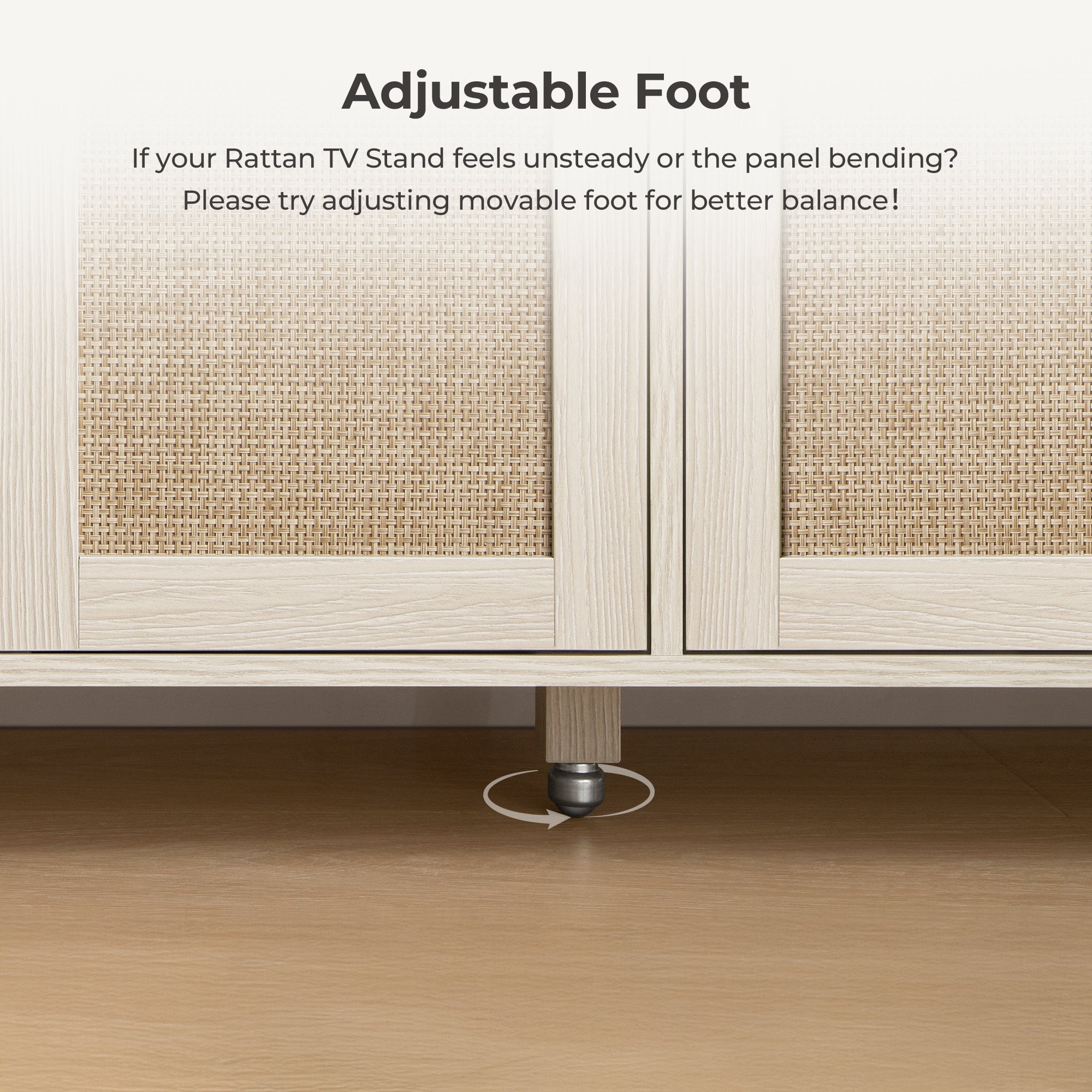 Terra White TV Stand for 60 Inch TV