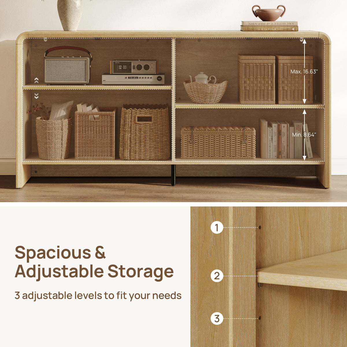 Alina Sideboard with 4 Doors, Living Room Storage