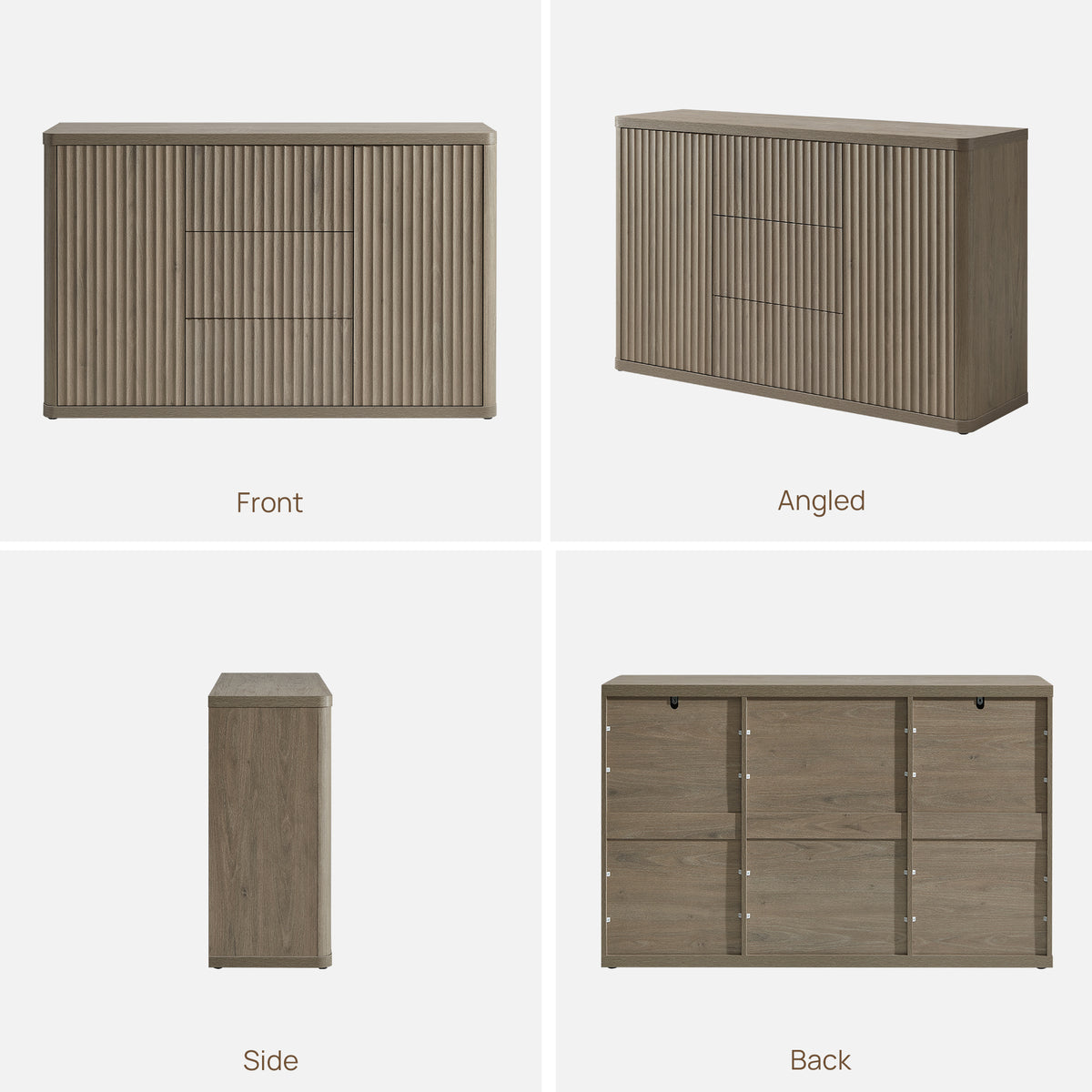 Cas Sideboard With 2 Doors And 3 Drawers, Set of 2