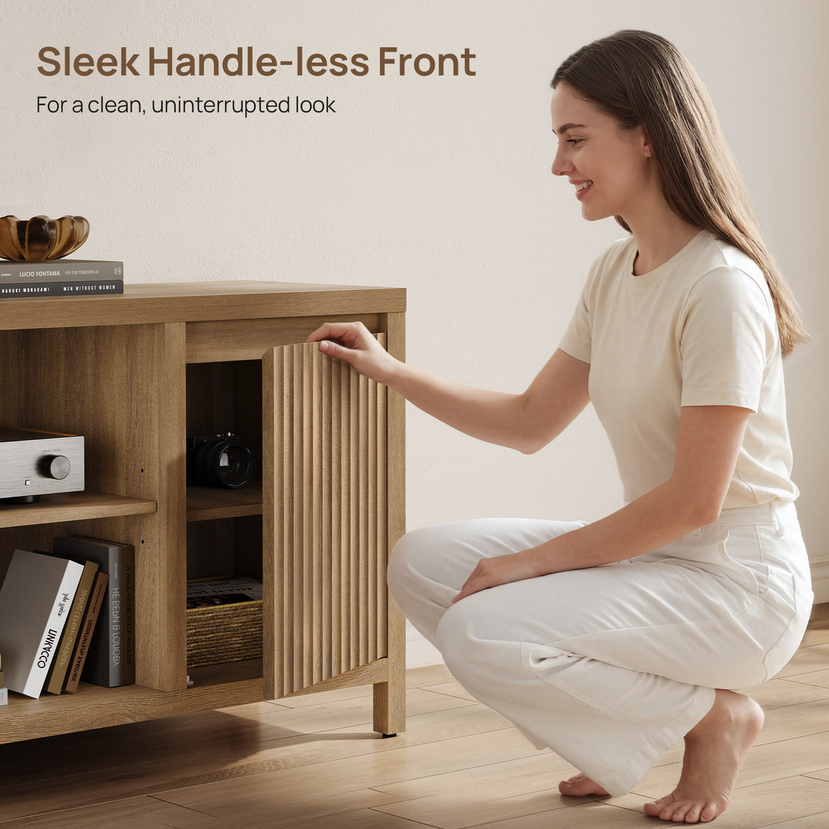 Prelude 65Inch TV Stand with Storage，Set of 2