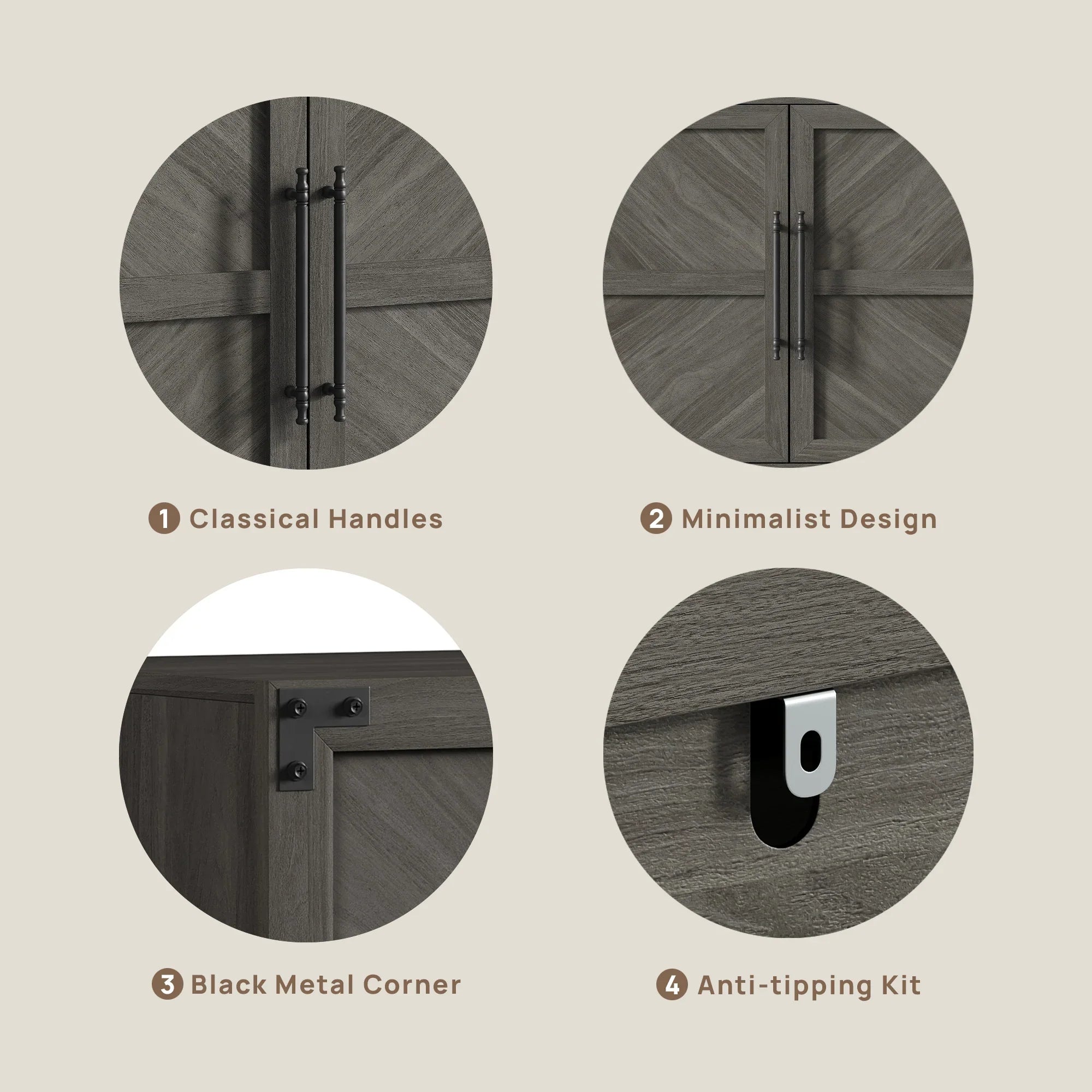 Willow Sideboard Buffet with Doors