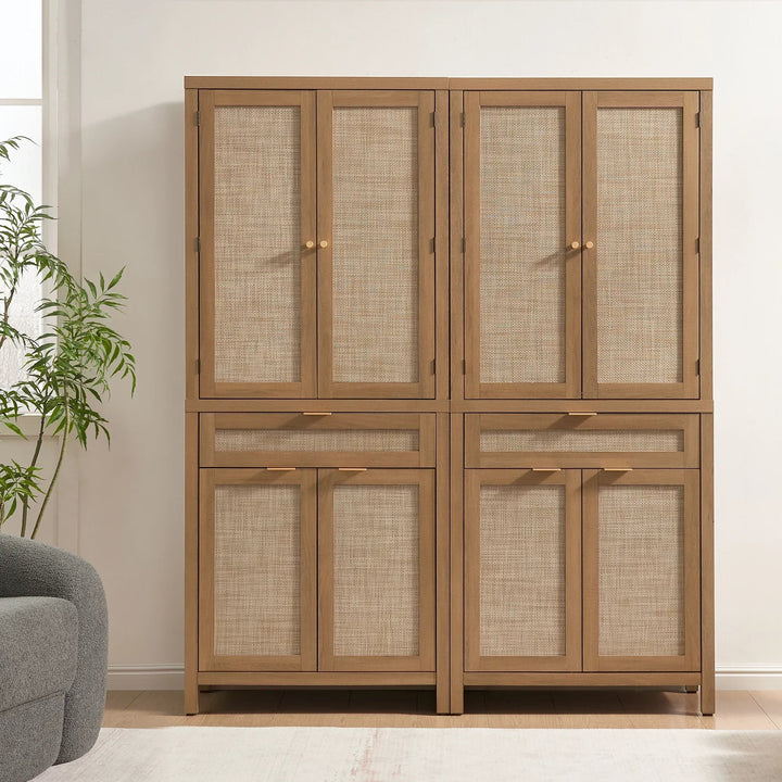 Savanna Storage Cabinet with Drawer, 72'' Tall, Set of 2