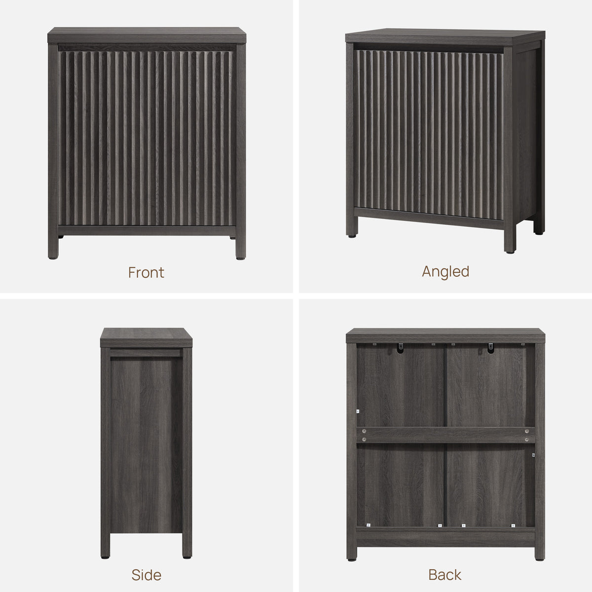 Prelude Black Storage Cabinet with 2 Door