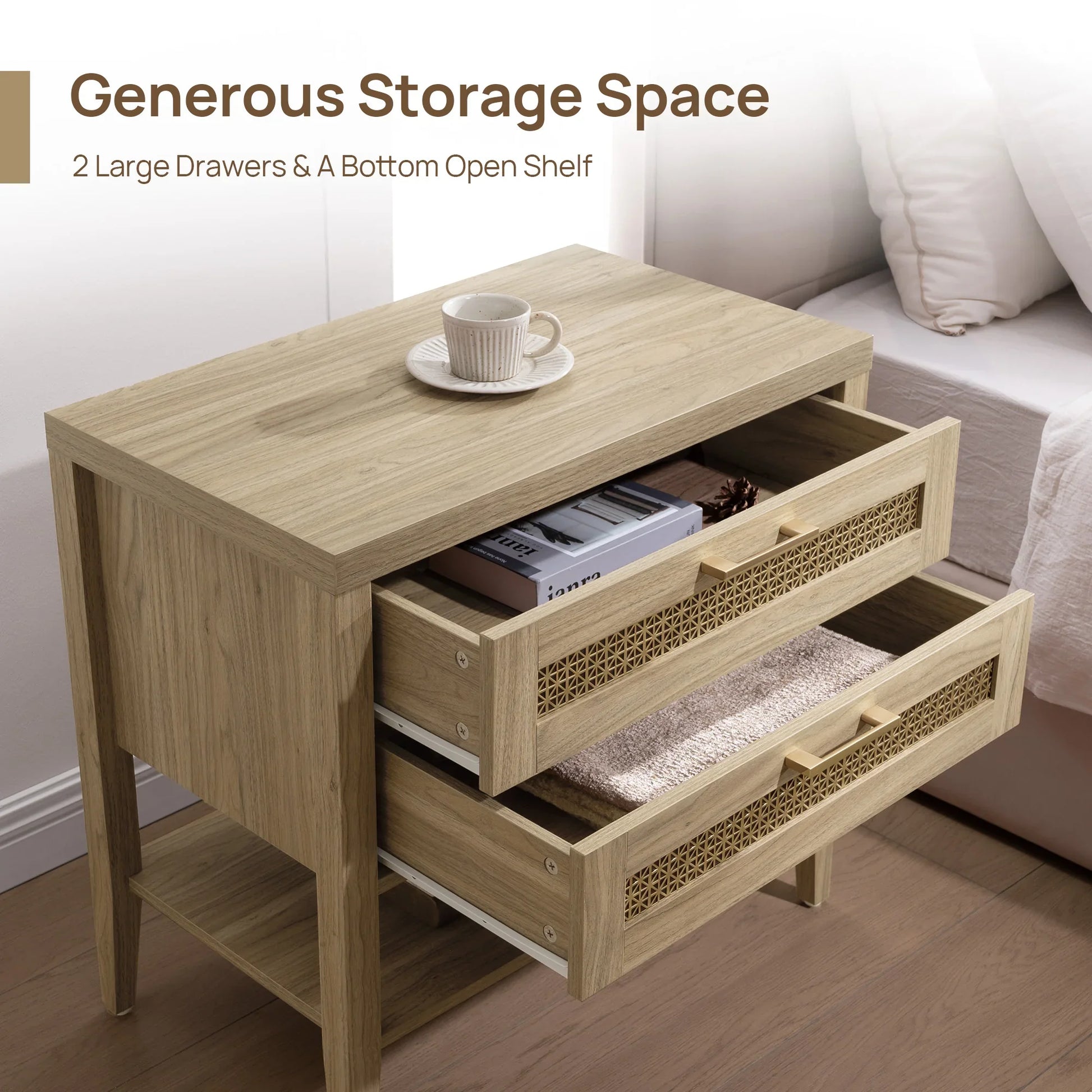 Andy Nightstand Set With 2 Doors