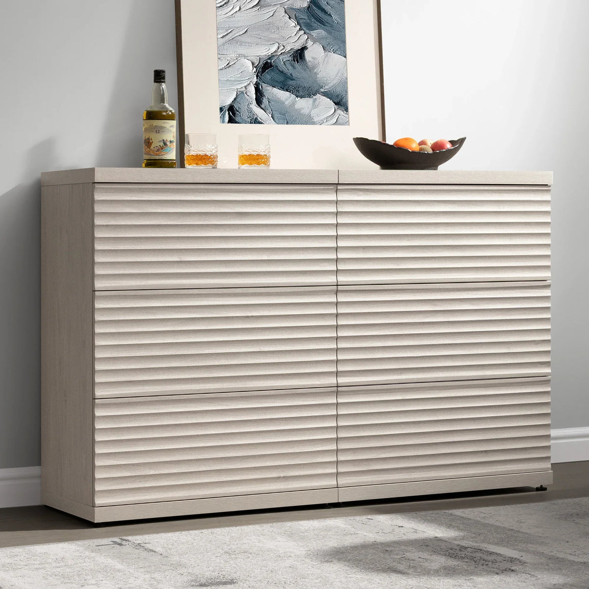 Stria Chest of 6 Drawers and Cas Bedroom Sets
