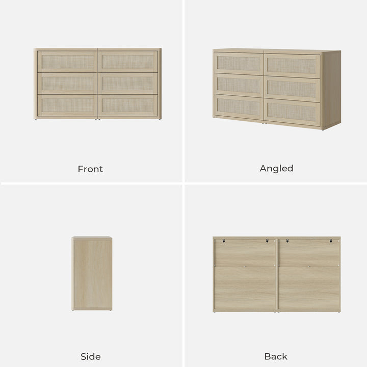Zura 6 Drawers Dresser, Modular Design